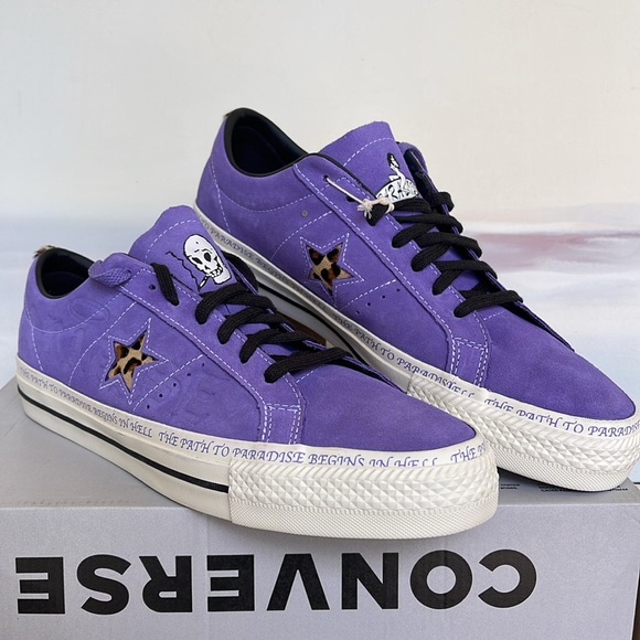 Converse Men’s CTAS A04371C
ONE STAR PRO OX
WILD LILAC/BLACK/EGRET Sneakers - Picture 4 of 16